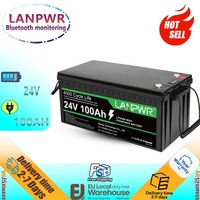LANPWR 24V 100AH LFPBattery IP65 Waterproof Rating RV Power Bank Outdoor Small Mobile Battery Household Emergency Power Storage