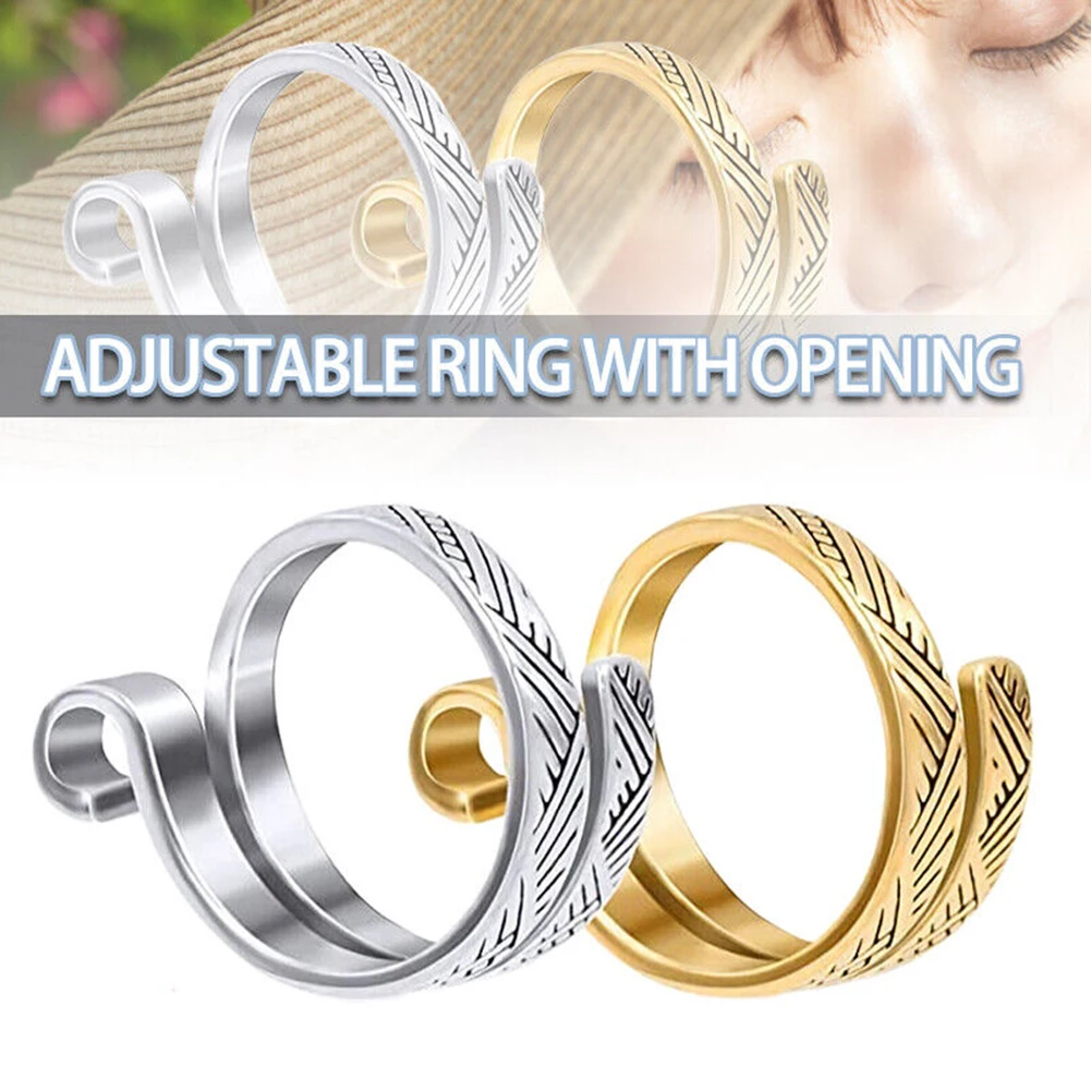 Knitting Loop Adjustable Open Ring Webbing Jewelry Crochet Wool Knitting Finger Wear Thimble Yarn Guide Tools Sewing Accessory