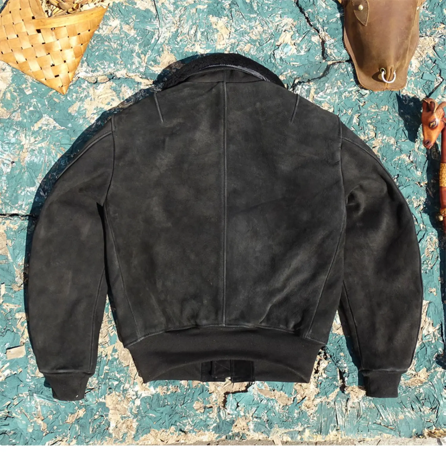 B15 Flying Jacket  ON THE WAY UP Edition Heavy weight Oil-Impregnated Full-Grain Leather Real Leather Jacket