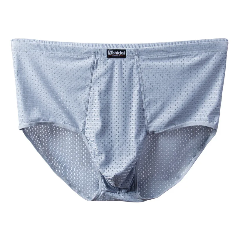 Calzoncillos transpirables de seda de hielo para hombre, ropa interior de talla grande 10XL 8XL, pantalones triangulares, malla elástica 7XL, ropa interior de gran tamaño, verano, 170KG