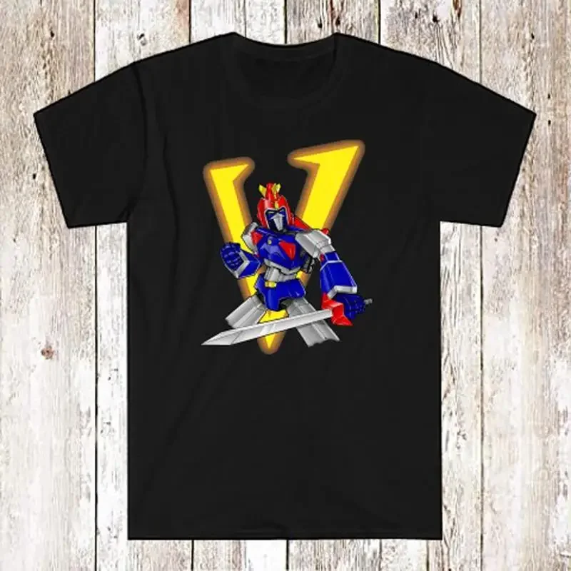 

Мужская черная футболка Voltes V Famous Mecha Cartoon Series, размер S 5XL