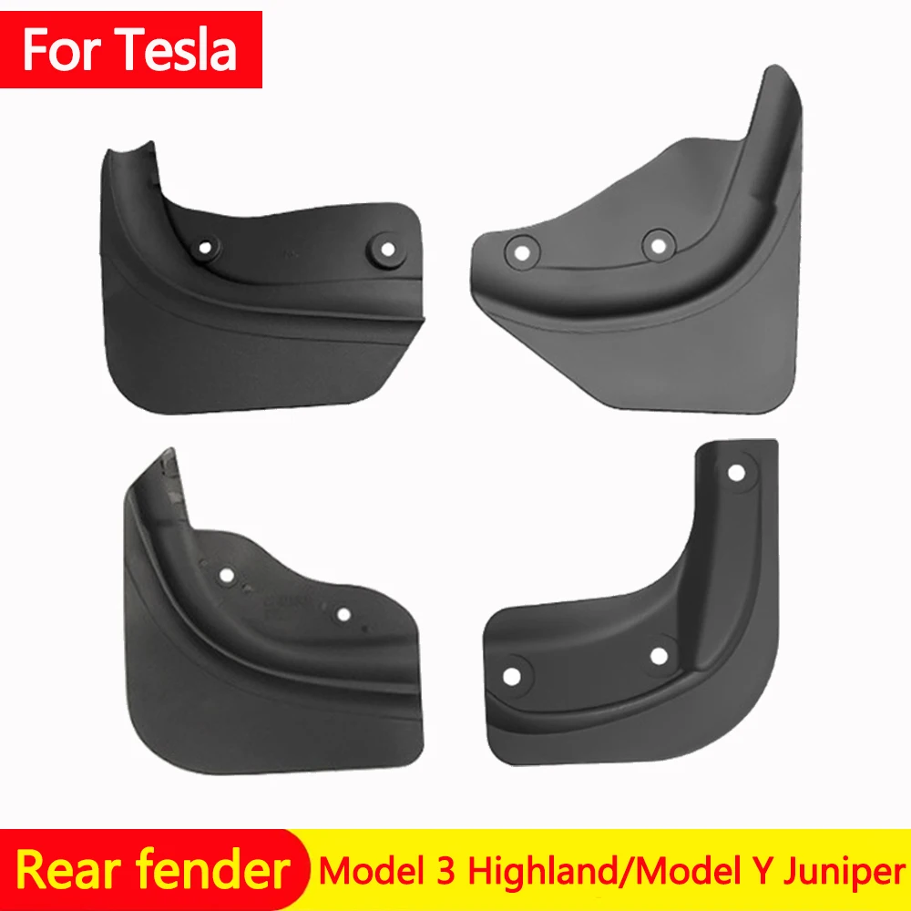 Mud Flaps For Tesla Model 3 Highland 2024 Mudguard Official Original Front Rear Wheel Fenders Splash Guards Model Y Accessories