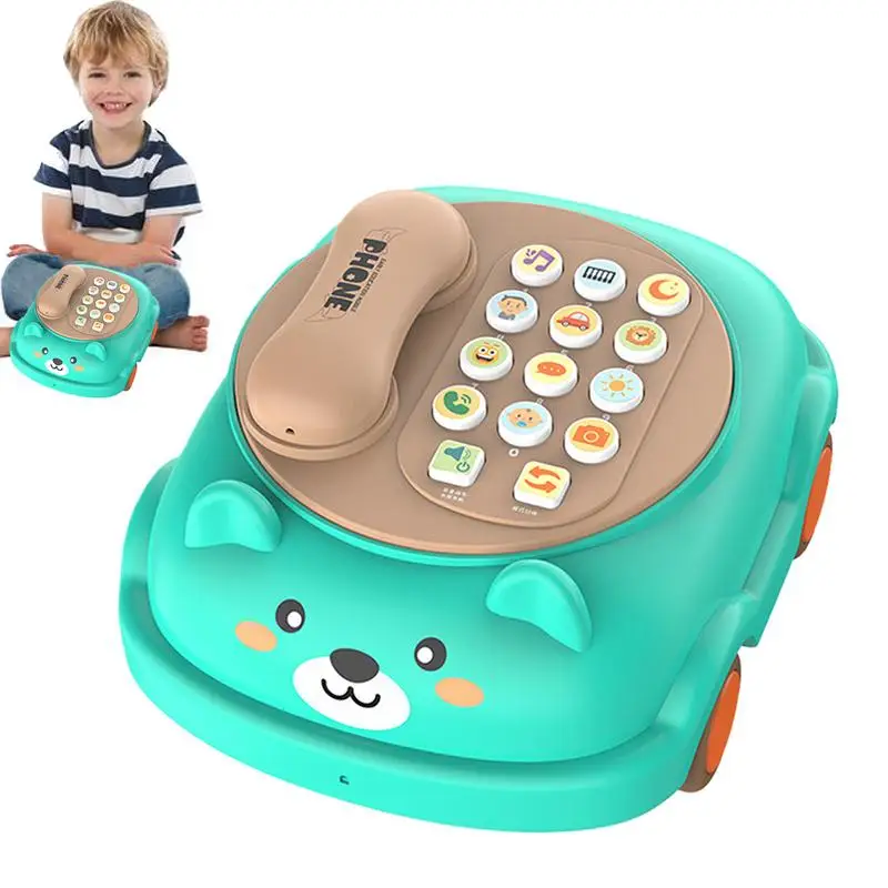 Toddler Phone Toy Music Toy Pretend Phone Toys Kids Cell Phone Toy Parent-Child Interactive Toys Battery Operated Preschool