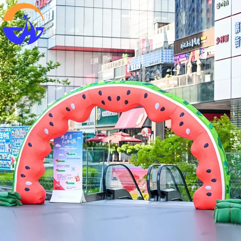 Custom Inflatable Cartoon Watermelon Arch Air Model, Creative Summer Fruit Decor Prop for Outdoor Themed Event Display