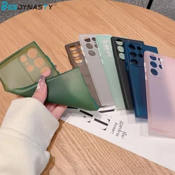 For Samsung S26 ULTRA S25 FE S24 S23 Note20 Ultra S22 Plus S21 FE Ultra Thin Matte Armor Translucent Case Soft Cover