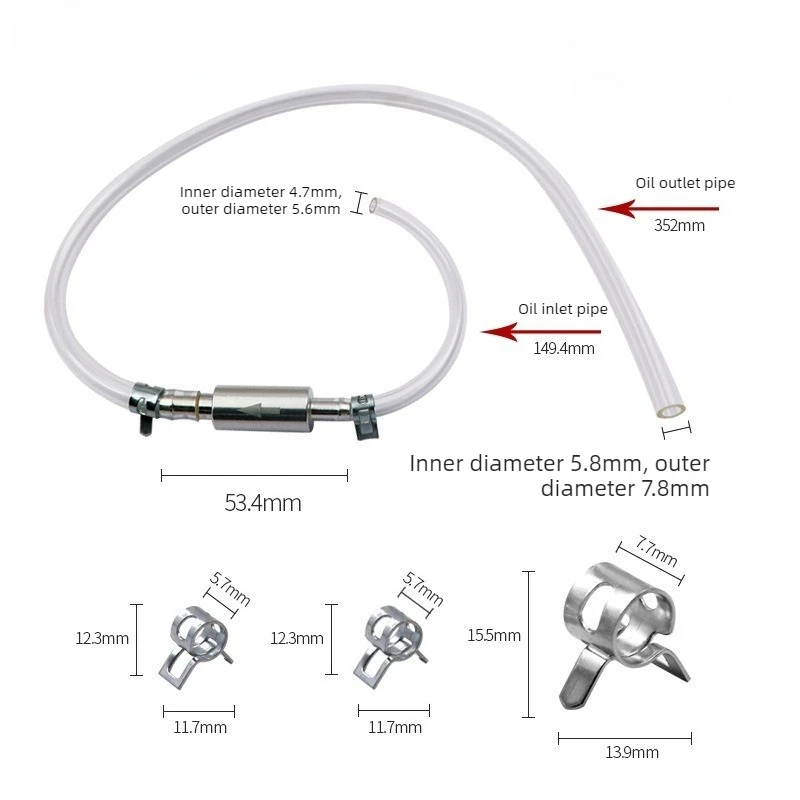 Universal Brake Bleeder Release Device Hose Leak-Proof Exhaust Tube Pumping Oil Kit with One-Way Check Valve for Car &Motorcycle view 4