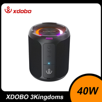 XDOBO Newest 3 Kingdoms 40W Bluetooth Speaker LED Light Wireless Subwoofer Waterproof Loudspeaker Support TF Card AUX USB