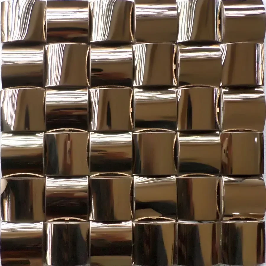 

Европейский стиль, розовое золото, металлическая мозаика, наклейка на стену, кухонный фартук, камин, стена, украшение для обустройства дома