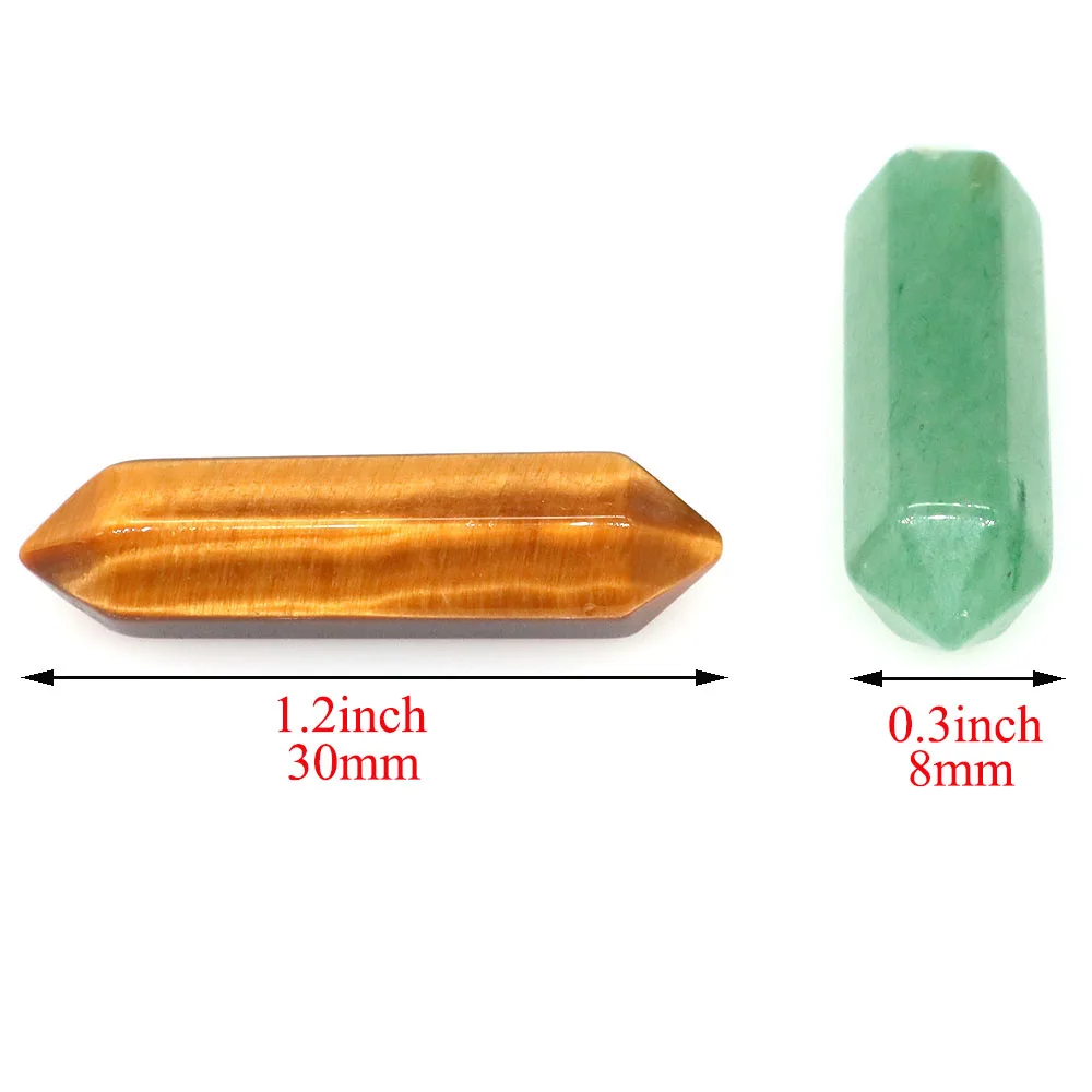 Hexagonal Column Natural Stones Healing Crystal Rose Quartz Point Wand Energy Gems Ore Mineral Crafts Home Office Decoration DIY