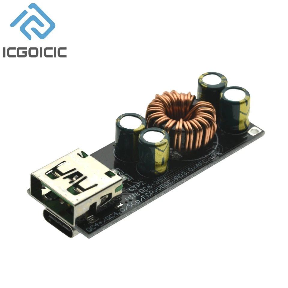 QC4.0 QC3.0 USB Type-C Mobile Phone Quick Charge Adapter 6 -35V Step Down Buck Boost Module for mobile phone SCP/FCP PD