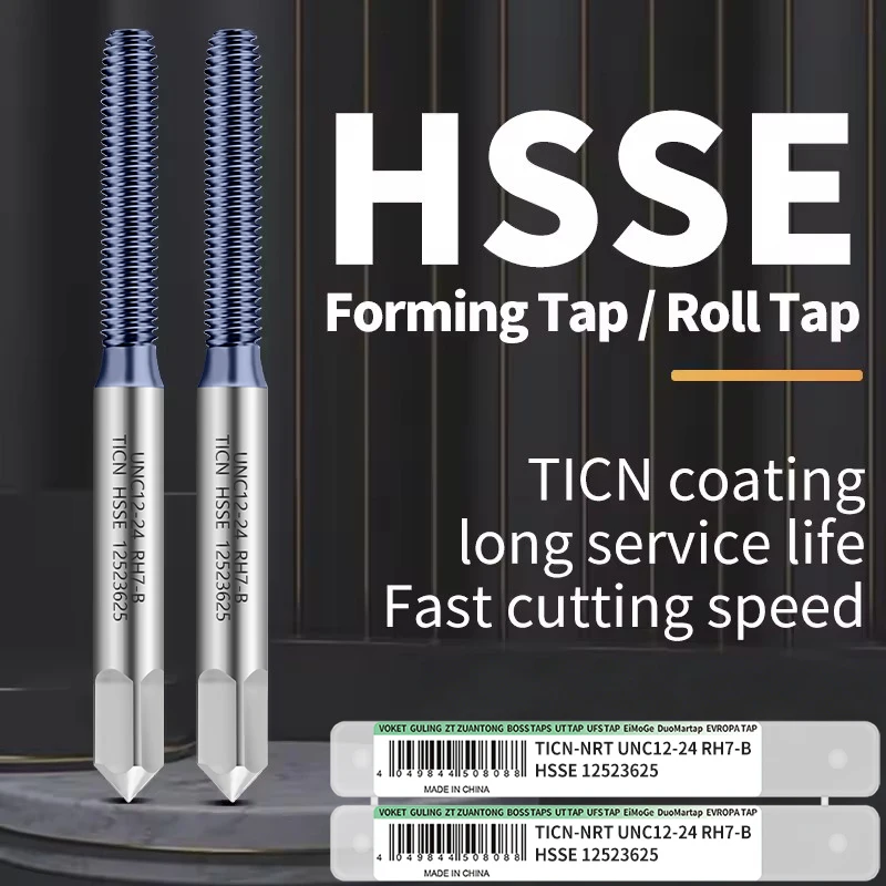 ZUANTONG HSSE-M42 JIS Standard Without/TIN/TICN/TC50 Coating Roll Forming Tap UNC1-64~5/8 Machine Screw Thread Taps