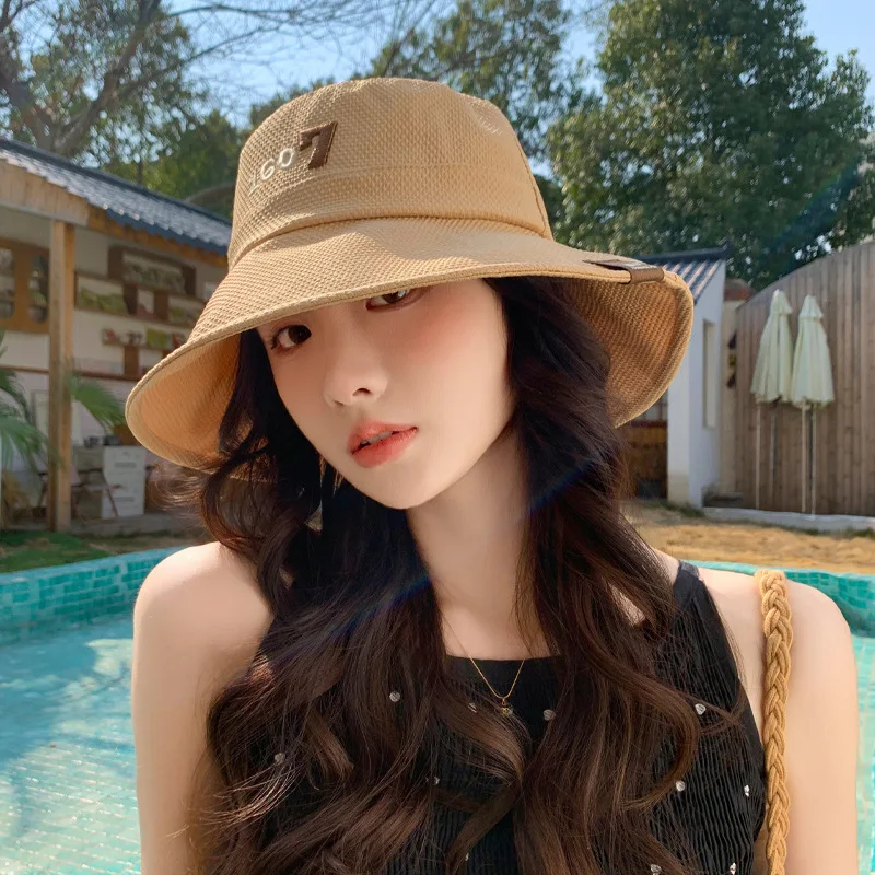 Spring/autumn Korean style women's sun hat, fashionable, versatile, sunscreen, face-small-making, fisherman hat