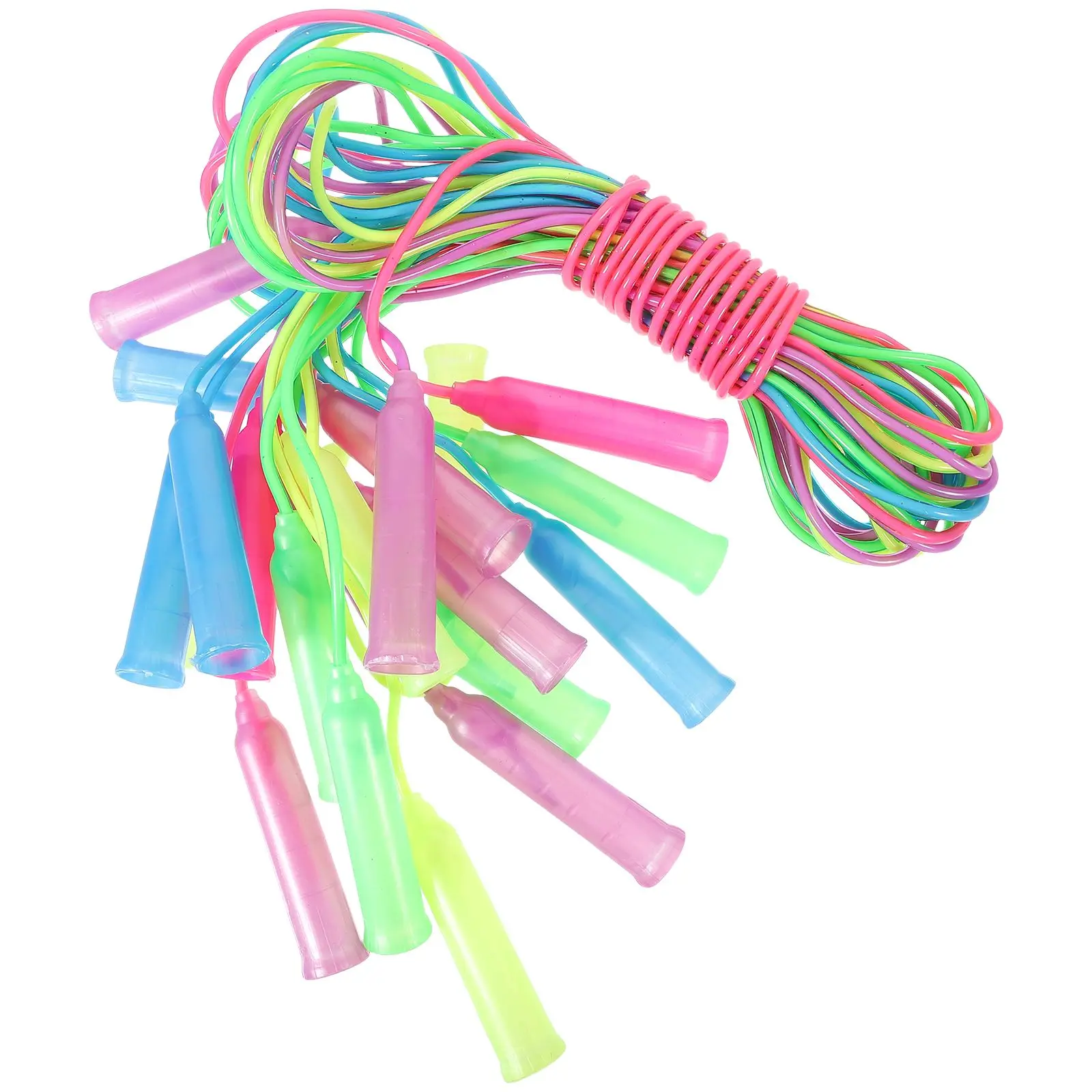 

Children Skipping Rope 10 Pcs Adjustable Jump Rope Fitness Equipment Kids Plastic Handle Lightweight Cardiovascular Respiratory