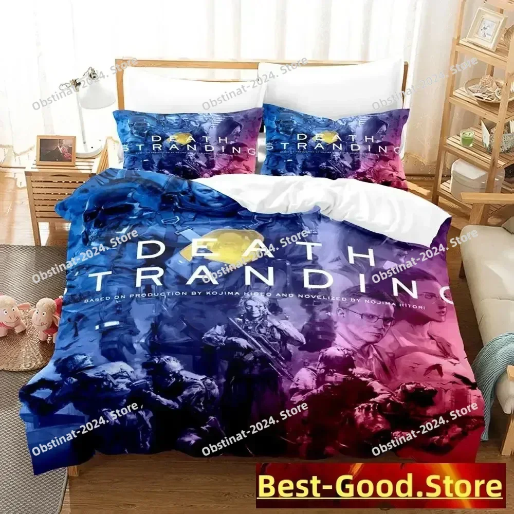 2023 Death Stranding 3D Print Comforter Bedding Set,Duvet Cover Bed Set Quilt Cover Pillowcase,King Queen Size Bedding Set Kid