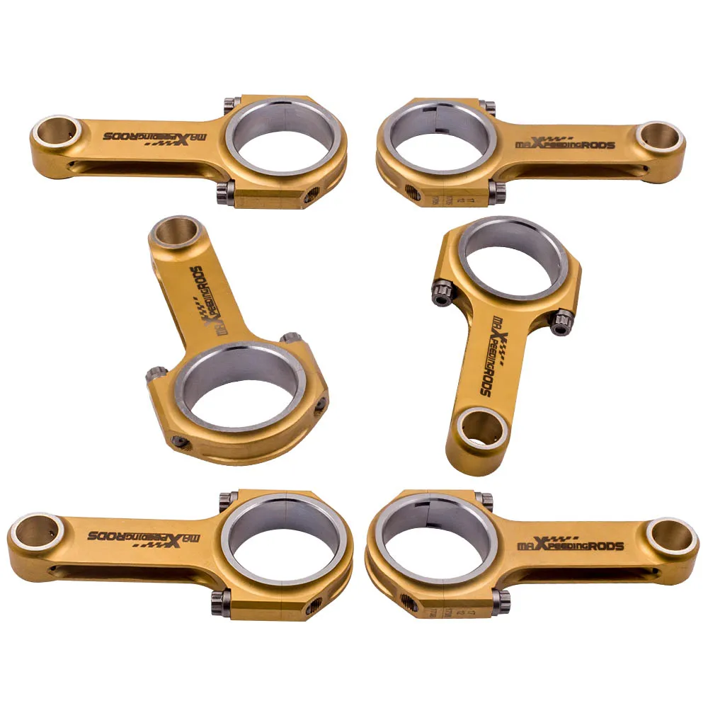 MaXpeedingrods New Forged Steel H-Beam Titanizing Connecting Rod For Porsche 911 Carrera 3.0 127.8mm ARP 2000 Car Engine Parts