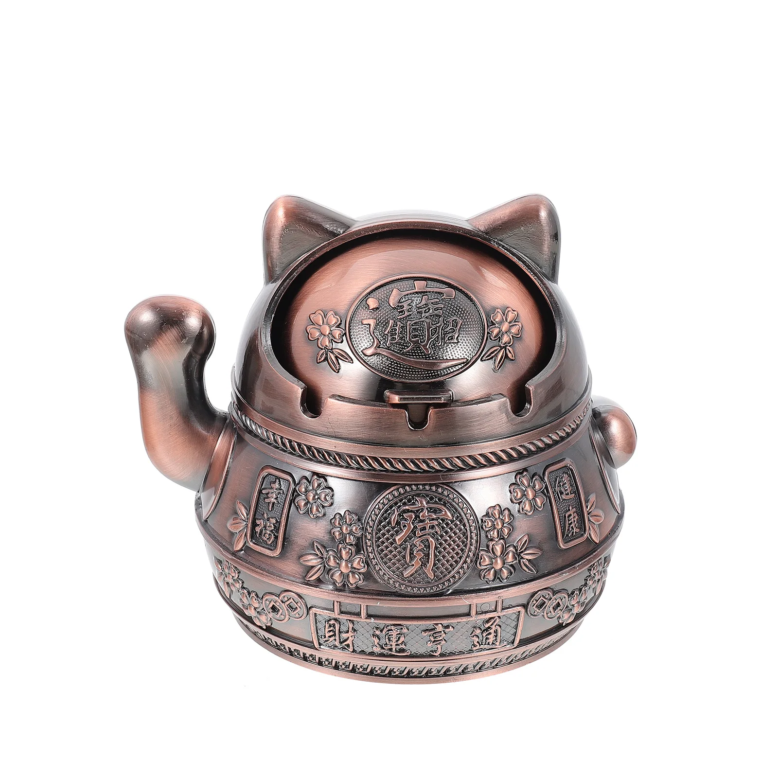 

Cute Cat Design Ashtray Ornaments Zinc Alloy Cig Ashtrays for Smokers Easy Clean Portable Metal Home Office Bar Restaurant