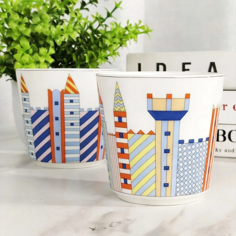 Children's Ceramic Gift  Castle Amusement Park Series Bone China Water Cup Gift Box Set