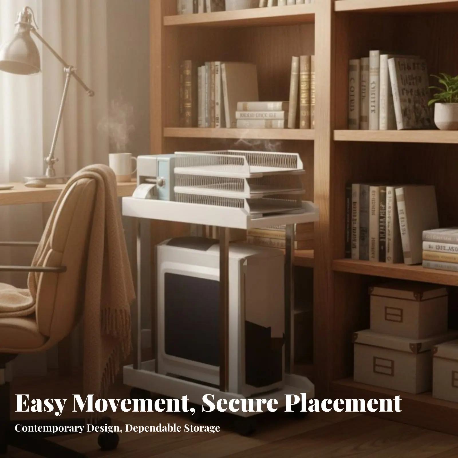 

PC case Stand Lockable Casters Mobile Computer case carrier adaptable Improves ventilation for Home Users, Students