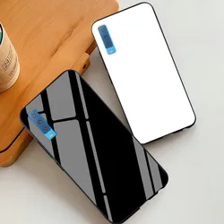 Tempered Glass Case for Samsung Galaxy A7 A8 A9 2018 Cover Hard Case for Samsung A6 Plus A50 A70 A80 5G Phone Case Bumper