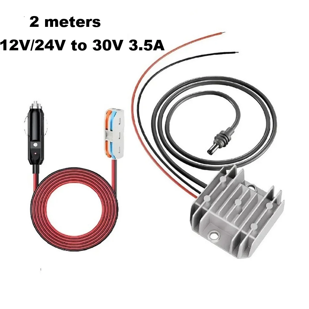 DC Boost Converter 9-28V To 30V 3.5A Power Adapter For Starlink For Mini With Long Cable For RV Truck Marine Use