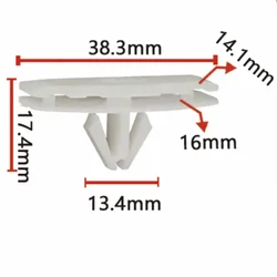 6pcs 68395634AA Fender Flare Plastic Retainers For Jeep Wrangler (JL) 2018-2020 For Jeep Gladiator (JT) 2020 Car Accessory