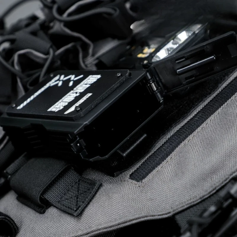 Portable Tactical Cigarette Box Pressure Resistant Slide Cover Outdoor EDC Storage Case Luminous Identification Protective Box