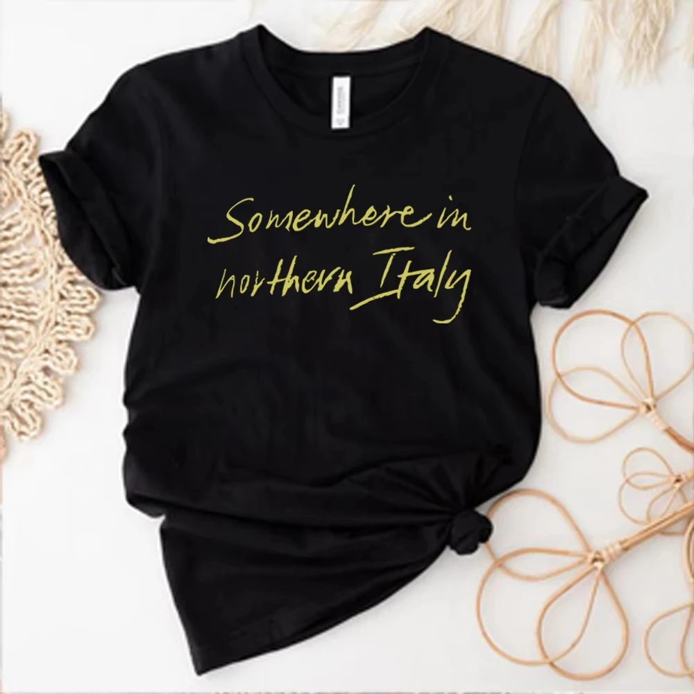 Somewhere in Northern Italy T Shirt Vintage Movie T-Shirt Call Me By Your Name Merch Tee Y2k Clothes Short Sleeve Summer Cotton