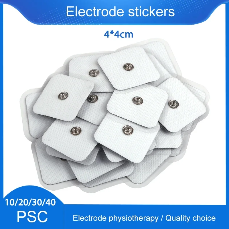 

Replacement White Electrode Pads For Tens Acupuncture Digital Therapy Machine EMS Pulse Slimming Massager Therapy Snap On