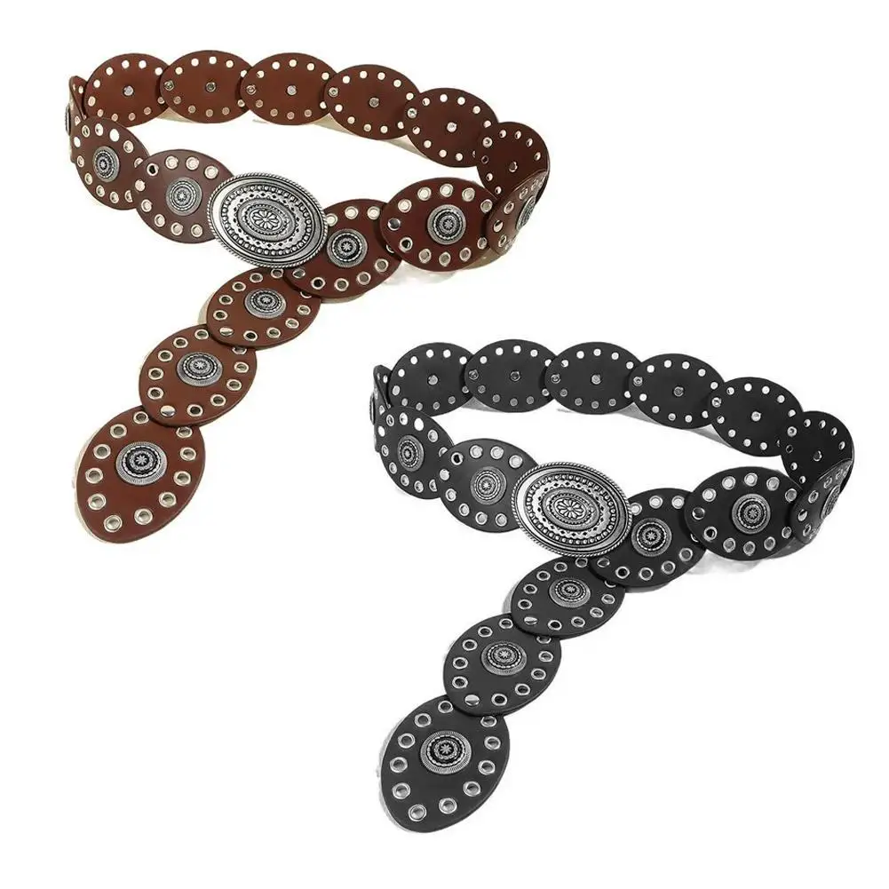 

Ретро богемный пояс, эллипс, сращивание заклепок, уплотнение на талии, юбка, украшение, одежда в этническом стиле, аксессуары для женщин