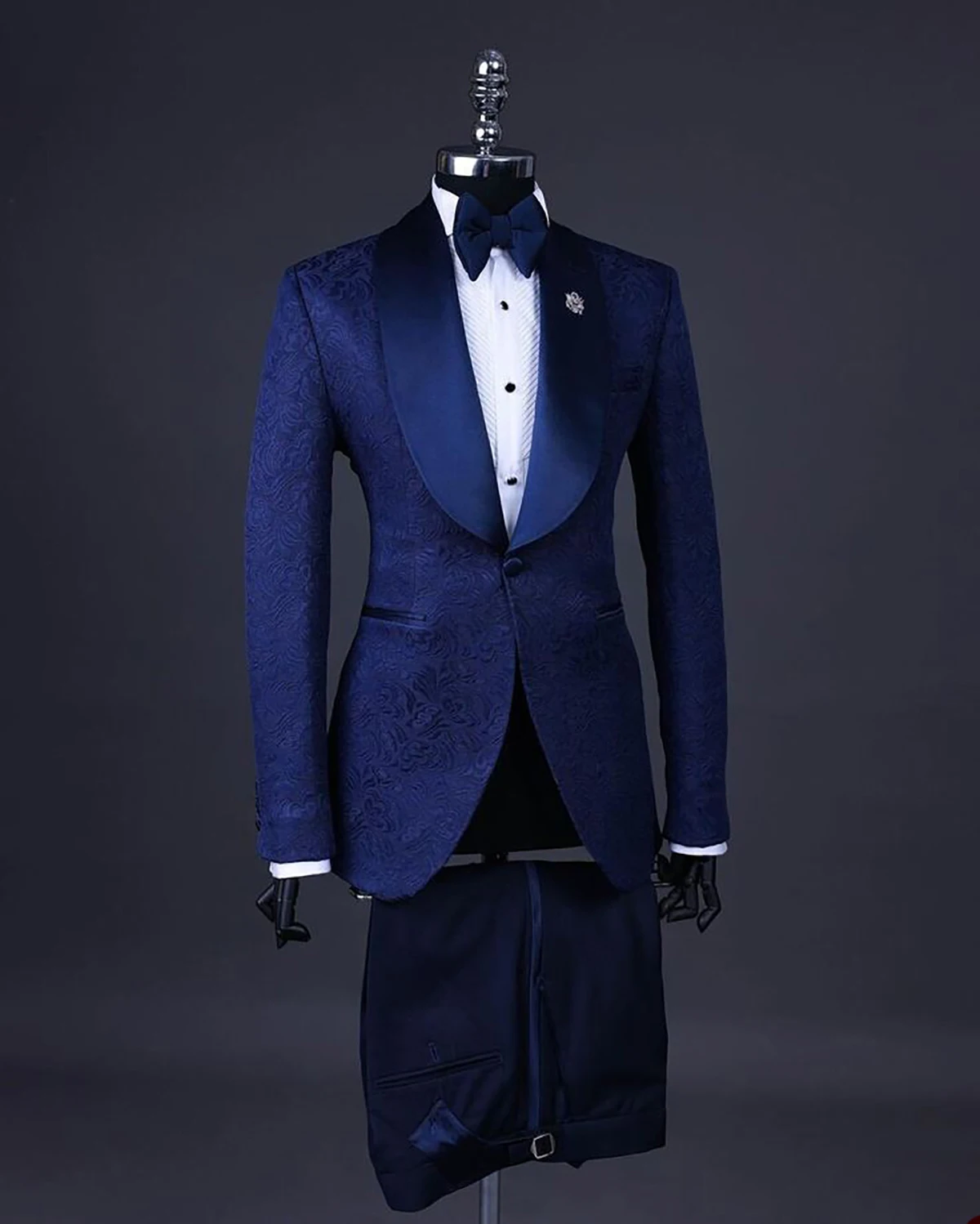 Costumes de Mariage pour Homme, Vêtements de Marié, Bestman, Châle, Revers, Jacquard, Formel Trempé, Blazer + Pantalon, Sur Mesure, 2 Pièces