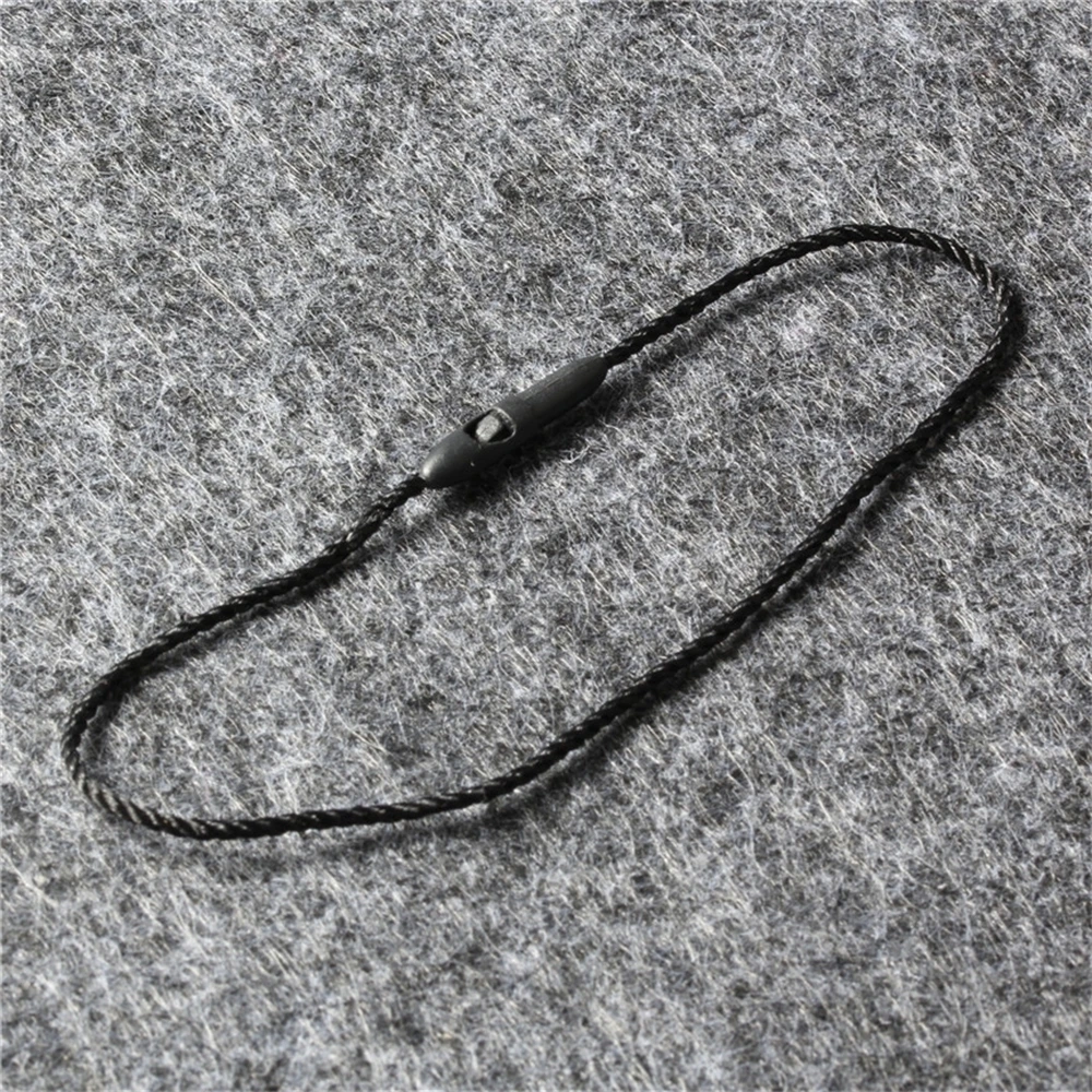 Plastic Hang Tag Seal String With Bullet Plug, Nylon Cotton Cord Snap Head Loop Lock Buckle Fashion Bag Price Tag Rope Fasteners