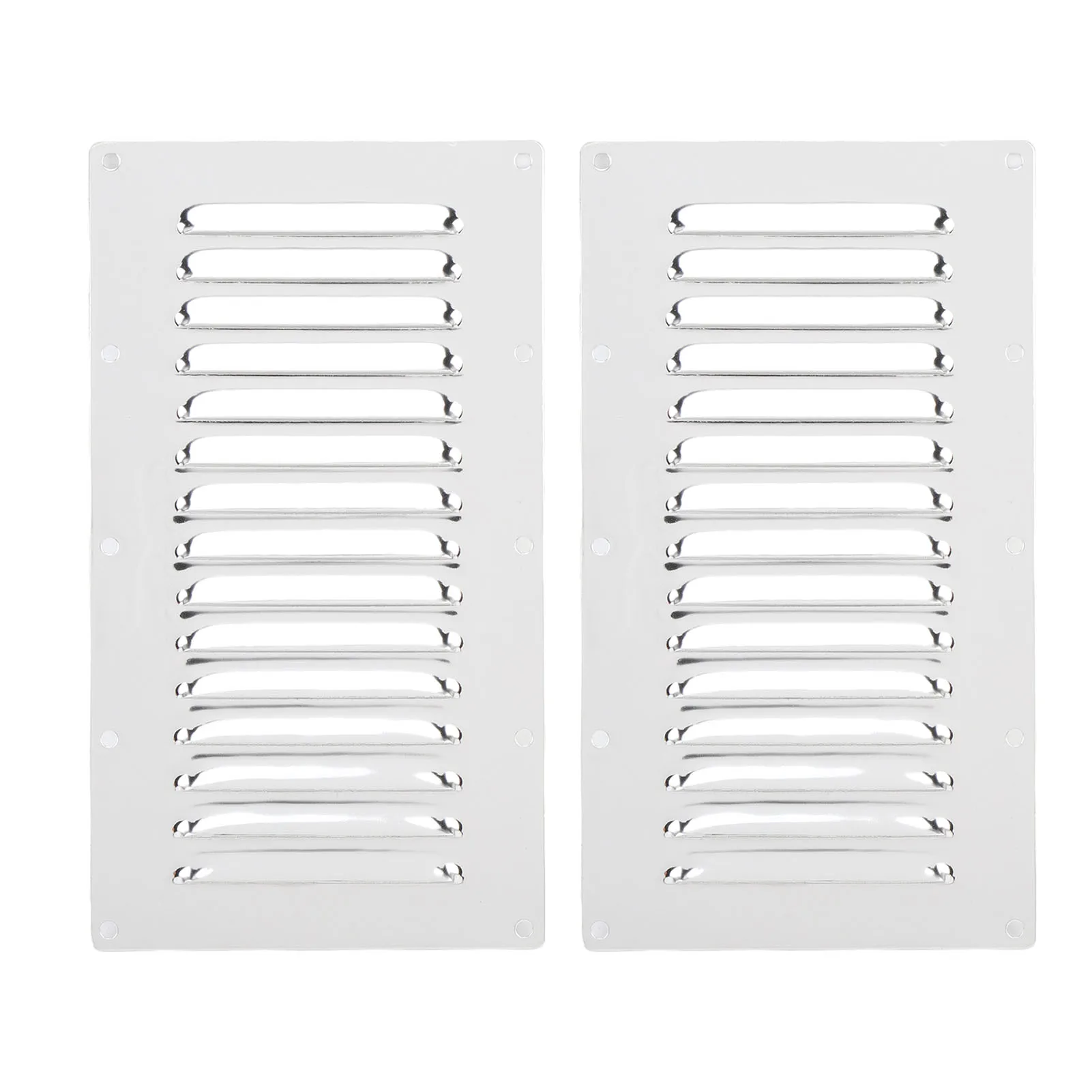 Air Venting Panel Covers 316 Stainless Steel 15 Slots Rectangular Louvered Air Vent for Ship Yatch Air Venting Panel Cover