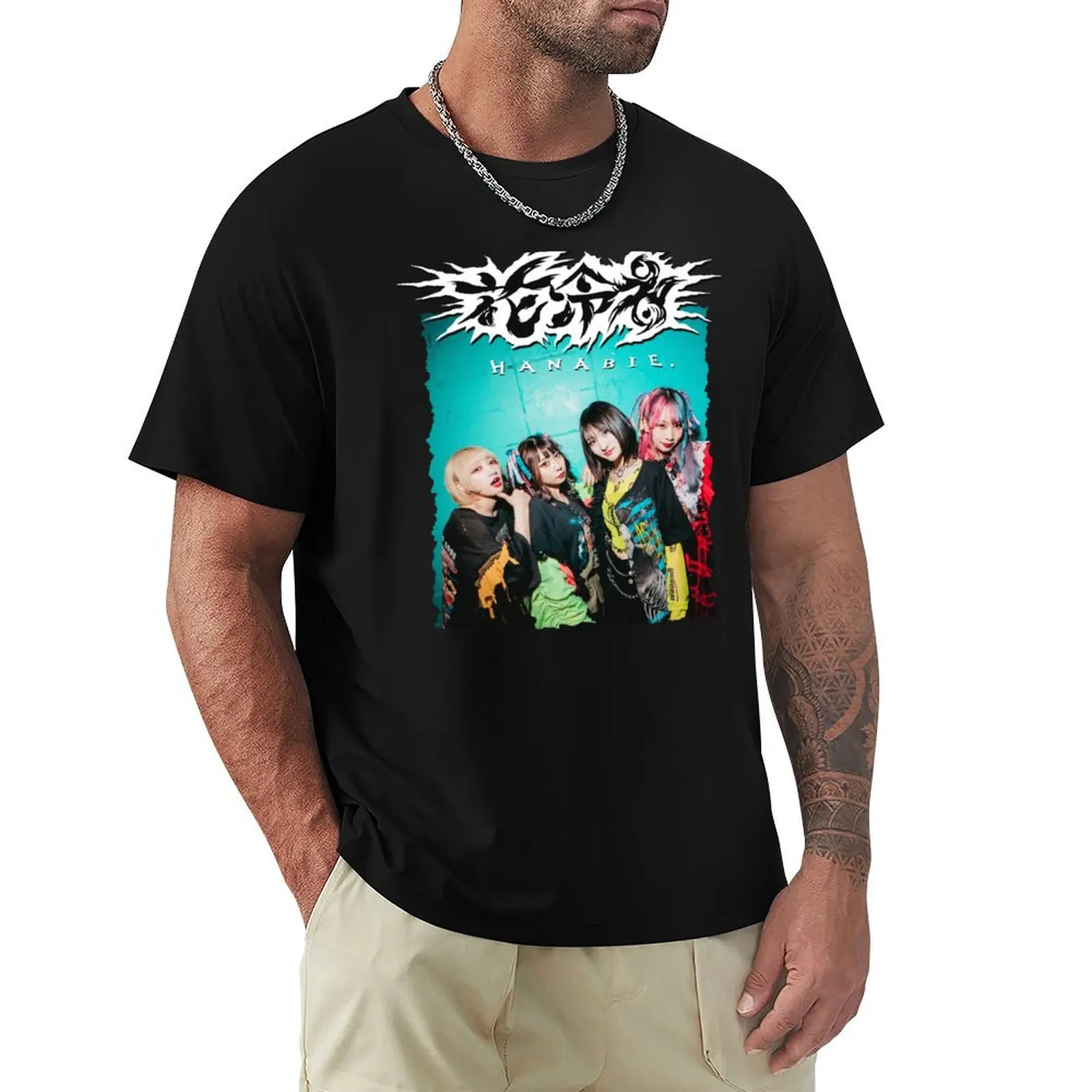 HANABIE BAND T-Shirt Casual Loose Daily Wear T-Shirt