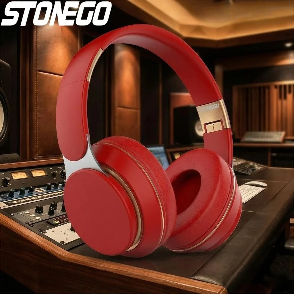 

Стереогарнитура Bluetooth, складная, беспроводная, с Hi-Fi звуком, HD-микрофоном, амбушюрами из искусственной кожи, шумоподавлением и аудиофункциями