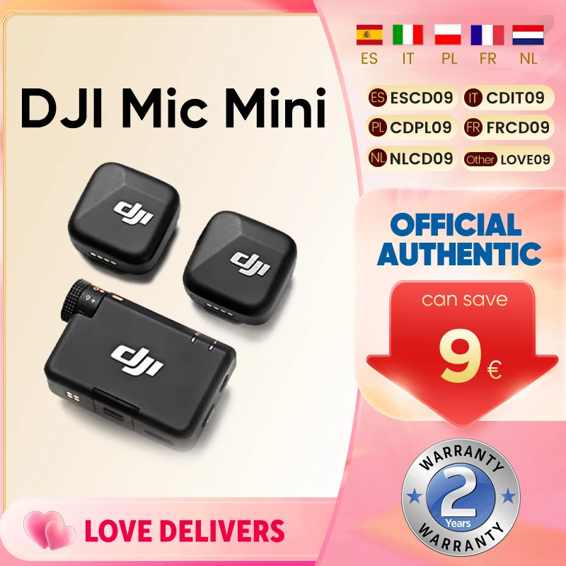 DJI Mic Mini microphone sans fil avec suppression active du bruit Transmission audio stable de haute qualité