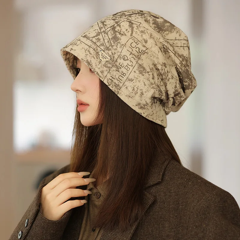 2025 Korean Slouchy Beanie – Oversized Ribbed Knit Cap (Cold-Weather Face-Framing Essential)​