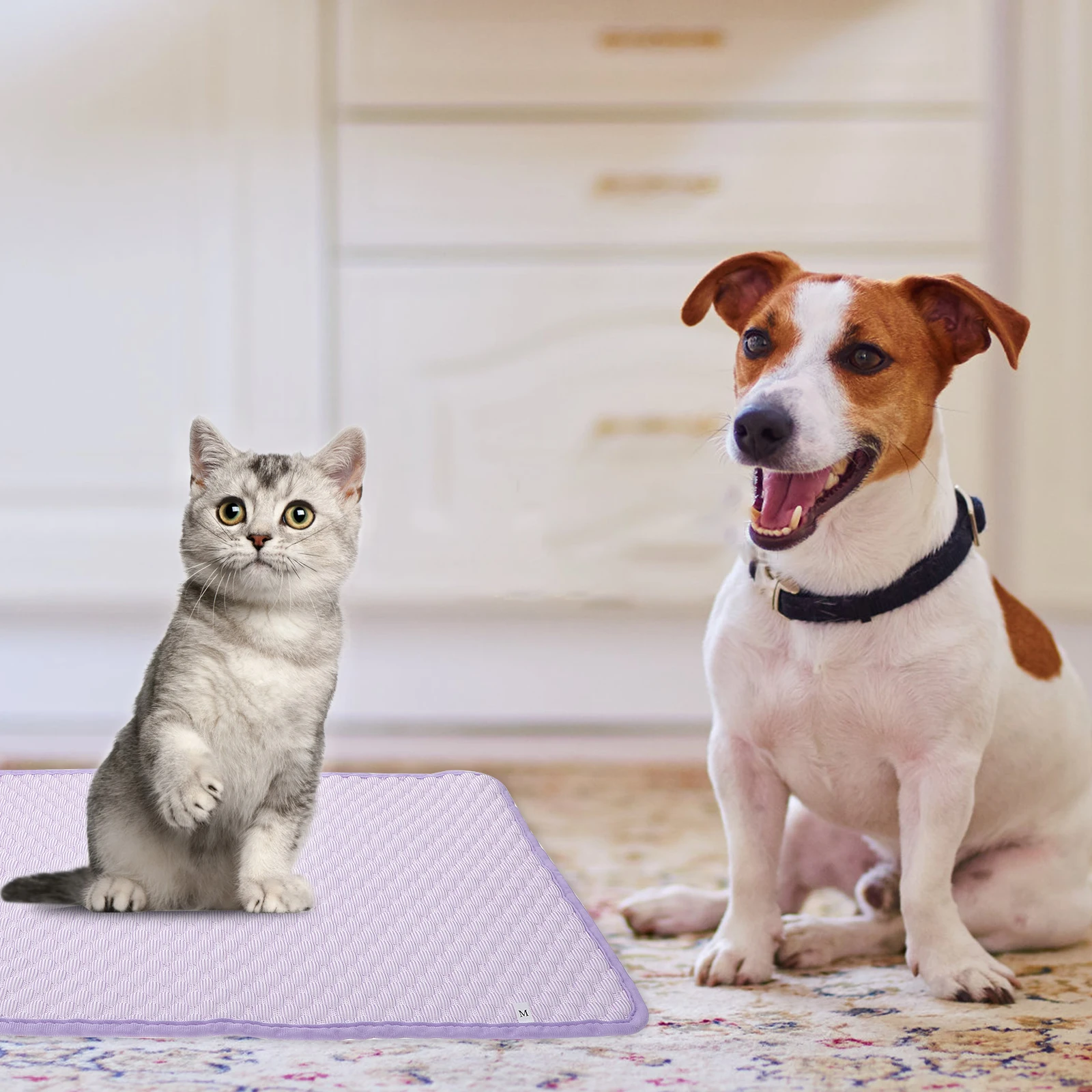 

Dog Cooling Mat Summer Pet Cooling Pad Comfortable Breathable Easy Clean Portable Mat For Cats Outdoor Indoor Use Safe Material