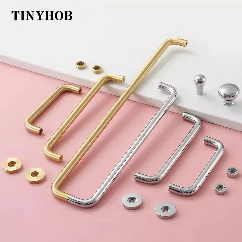 Minimalism Brass Bright Chrome Long Furniture Handles Wardrobe Kitchen Cupboard Cloakroom Bedside Cabinet Handle/ Shoe Cabinets