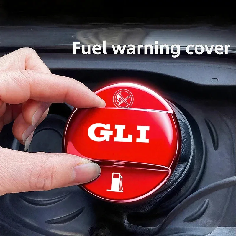 Alloy Fuel Cap Oil Box Lid Petrol Tank Cover for Volkswagen VW GLI MK8 Caddy R-Line Golf 6 7 GTI Bettle Scirocco - Car Accessori