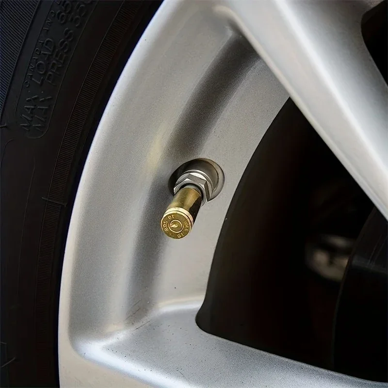 4 Stück Runde Autoreifen-Ventilkappen, Retro-Kugelförmige Ventilkappen, Auslaufsicher, Universell für Alle Autos, SUVs, Fahrräder, Motorräder – Detail 1