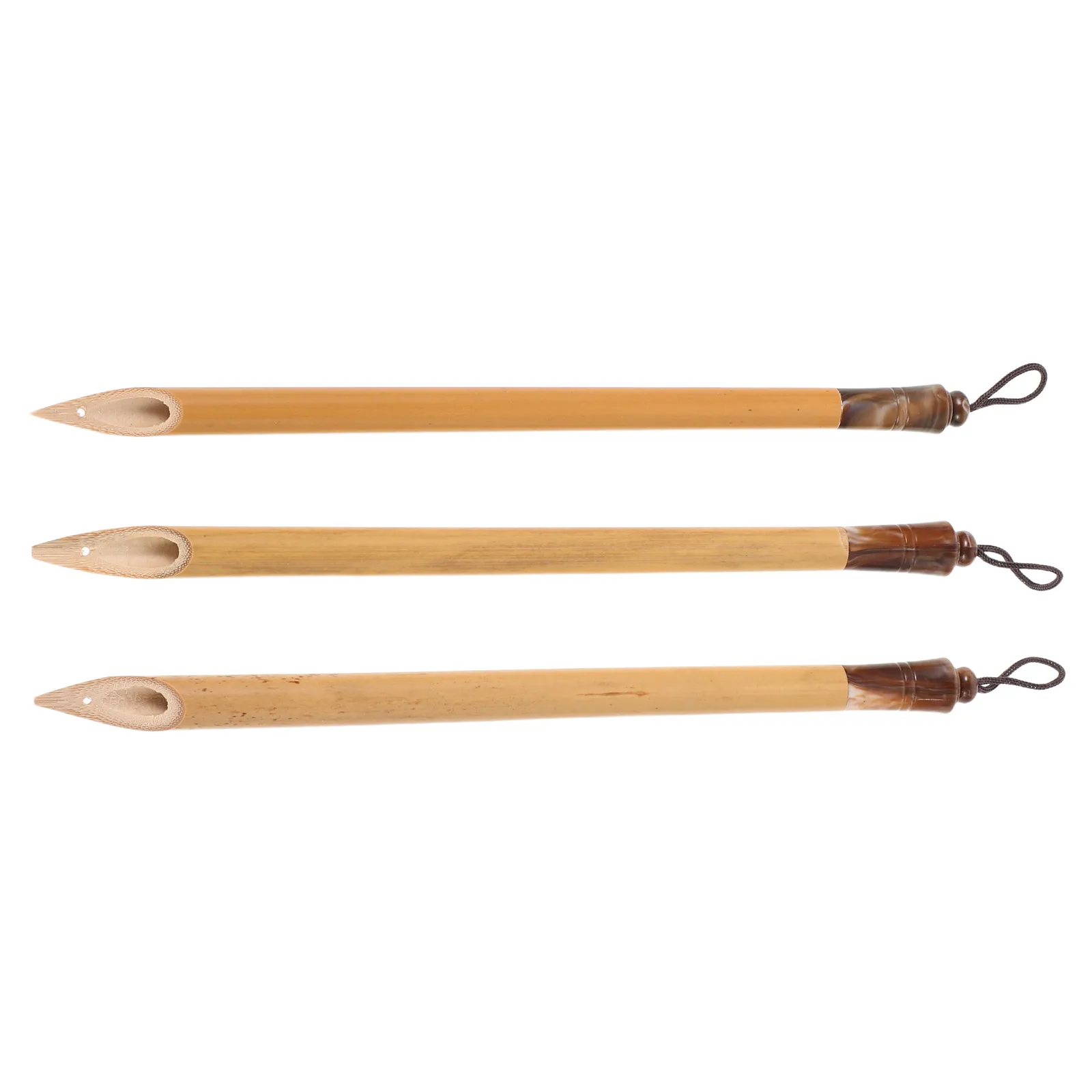 

3 шт., бамбуковая ручка для каллиграфии для традиционного китайского арабского письма, инструмент для рисования, художественные принадлежности, чернильная ручка с широким наконечником для начинающих