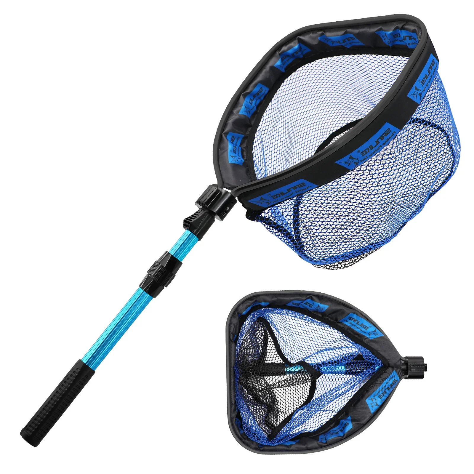 

SANLIKE 104cm Aluminium Fishing Net with Retractable Handle Ultra Light Anti-Hook Landing Net For Kayak Boat Fishing Accessories