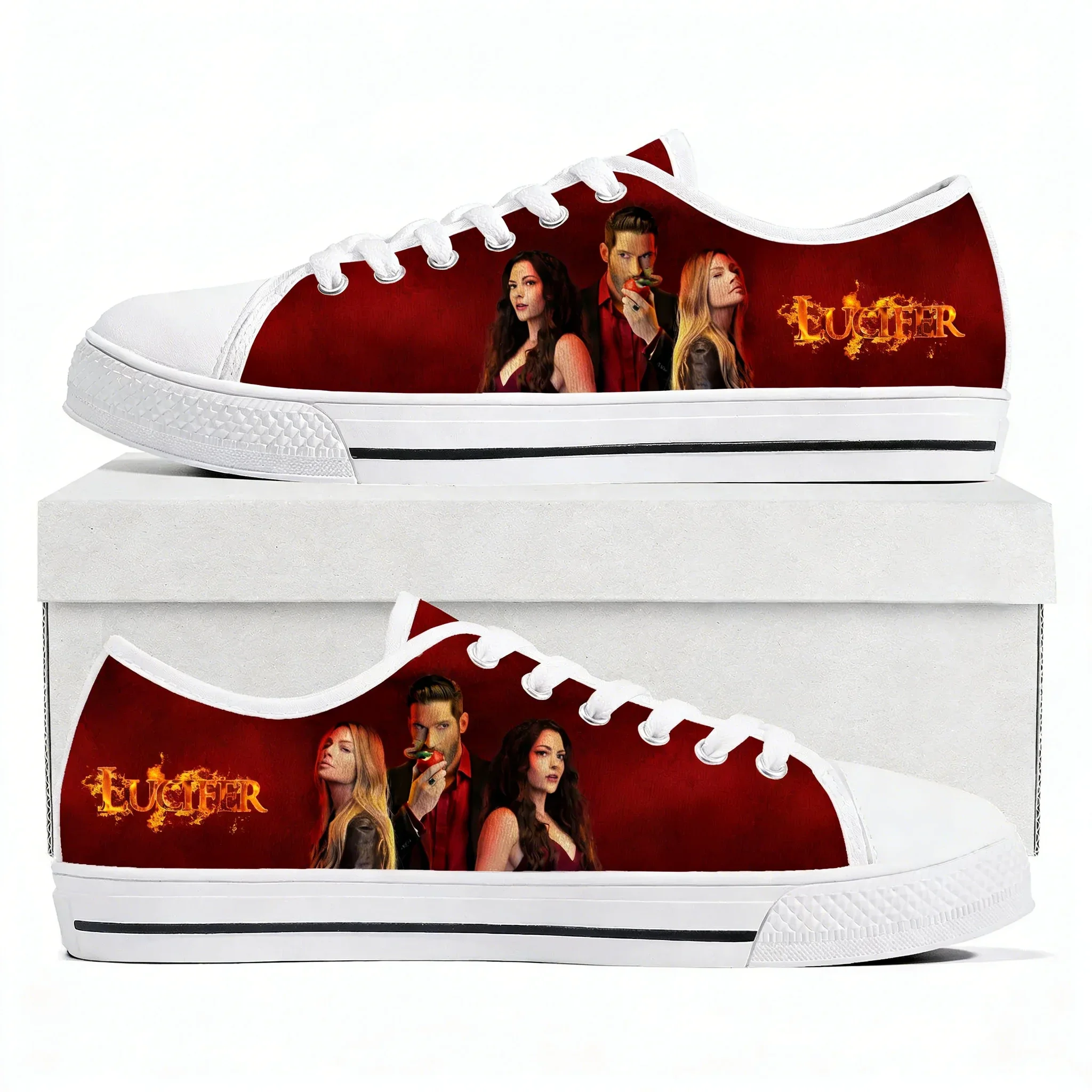 Lucifer TV Low Top Lightweight Sneakers Lucifer Morningstar Mens Womens Teenager Canvas Sneaker Casual Hiking Lightweight Shoes