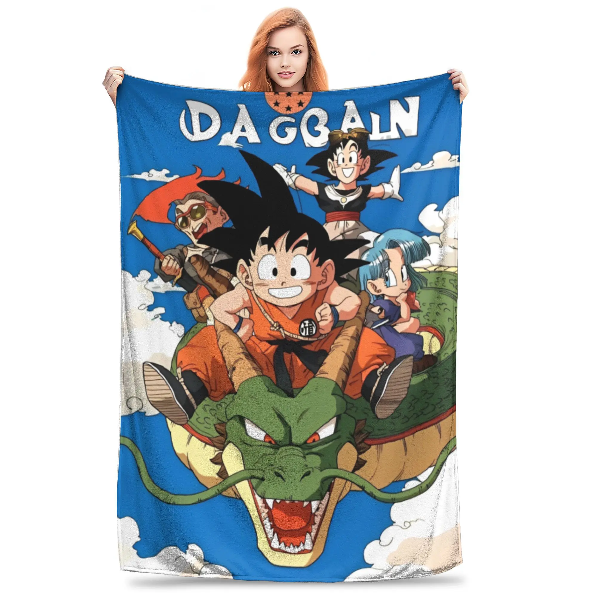 Super Soft Anime D-Dragons B-Balls  Throw Blanket Premium Flannel Fleece Lightweight Bed Blanket Cozy Plush Blankets Season Use