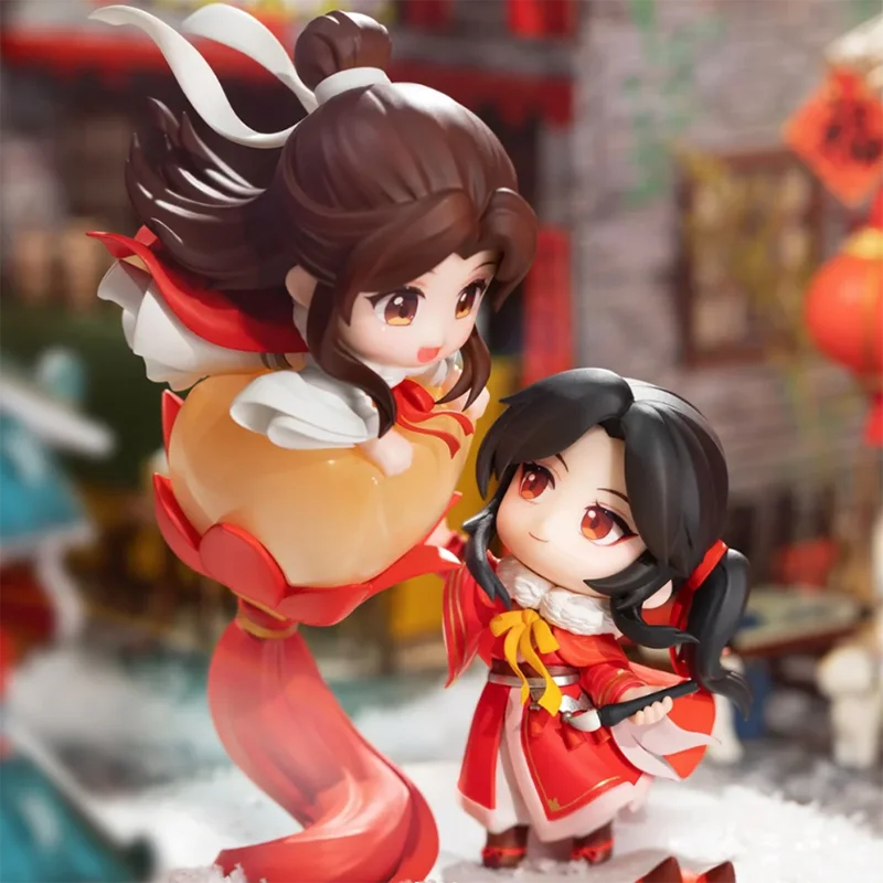 Genuine Anime Heaven Officials Blessing Tian GuanCi Fu Xie Lian San Lang Thousands Lights QVersion Action Figure Postcard Model