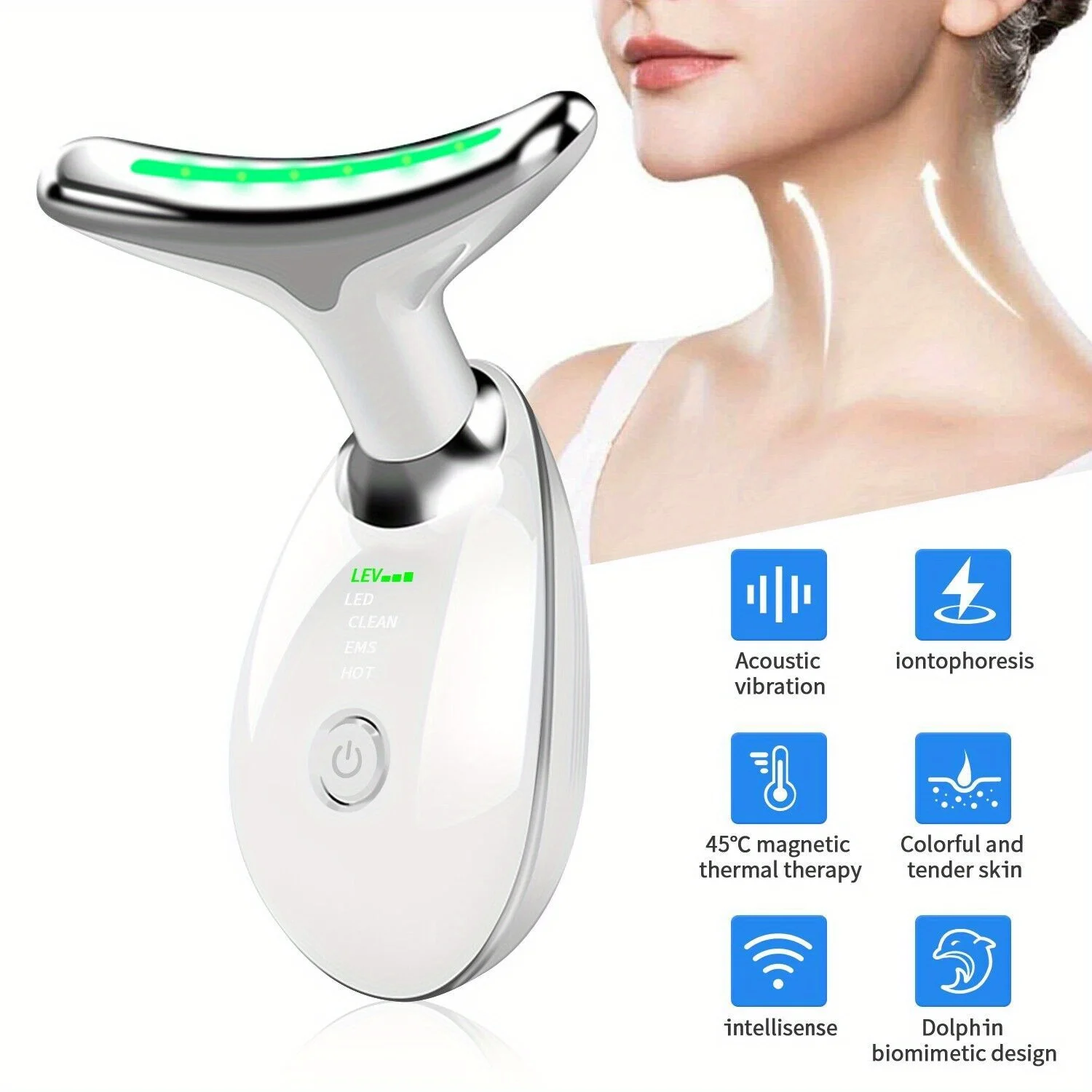 얼굴 목 마사지 도구, 3 in 1 휴대용 얼굴 마사지기, 얼굴 피부 관리 장치, 목 미용 기기 목 리프팅 마사지기, S