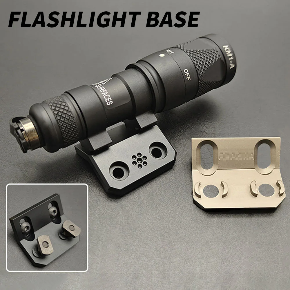 MLOK Rail Metal Cherry Blossom Base Tactical Flashlight LED Light Side Mount Replacement Anodized Engraved Outdoor Accessory