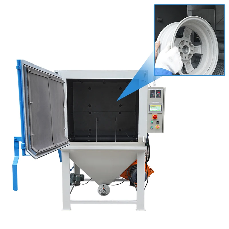 Airless Steel Shot Blaster Automatic Shot Blast Machine For Alloy Wheel