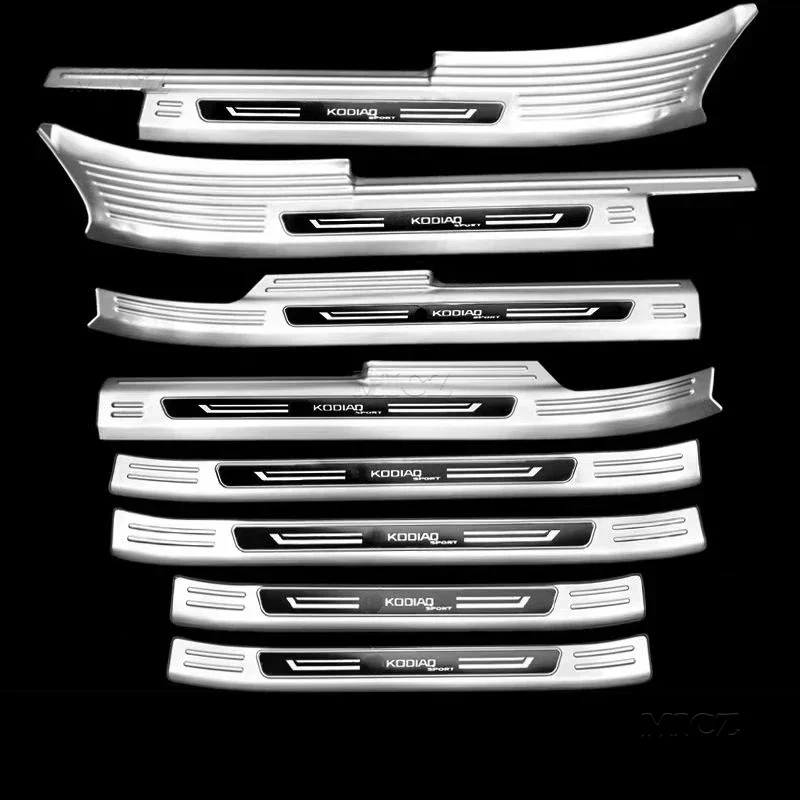 For Skoda Kodiaq 2017 - 2023 2024 Car Accessories Stainless Steel Threshold Guard Plate Trunk Threshold Guard Plate Anti-scratch