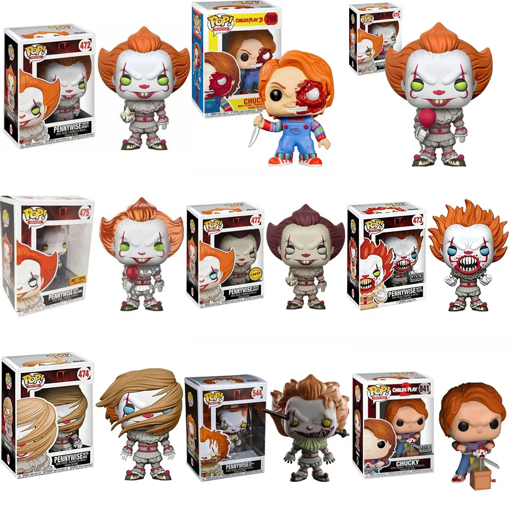 Funko Pop Чаки #841 #798 IT PennyWise #473 #474 #475 #544 #472 фильмы ужасов виниловые экшн-Фигурки игрушки подарки